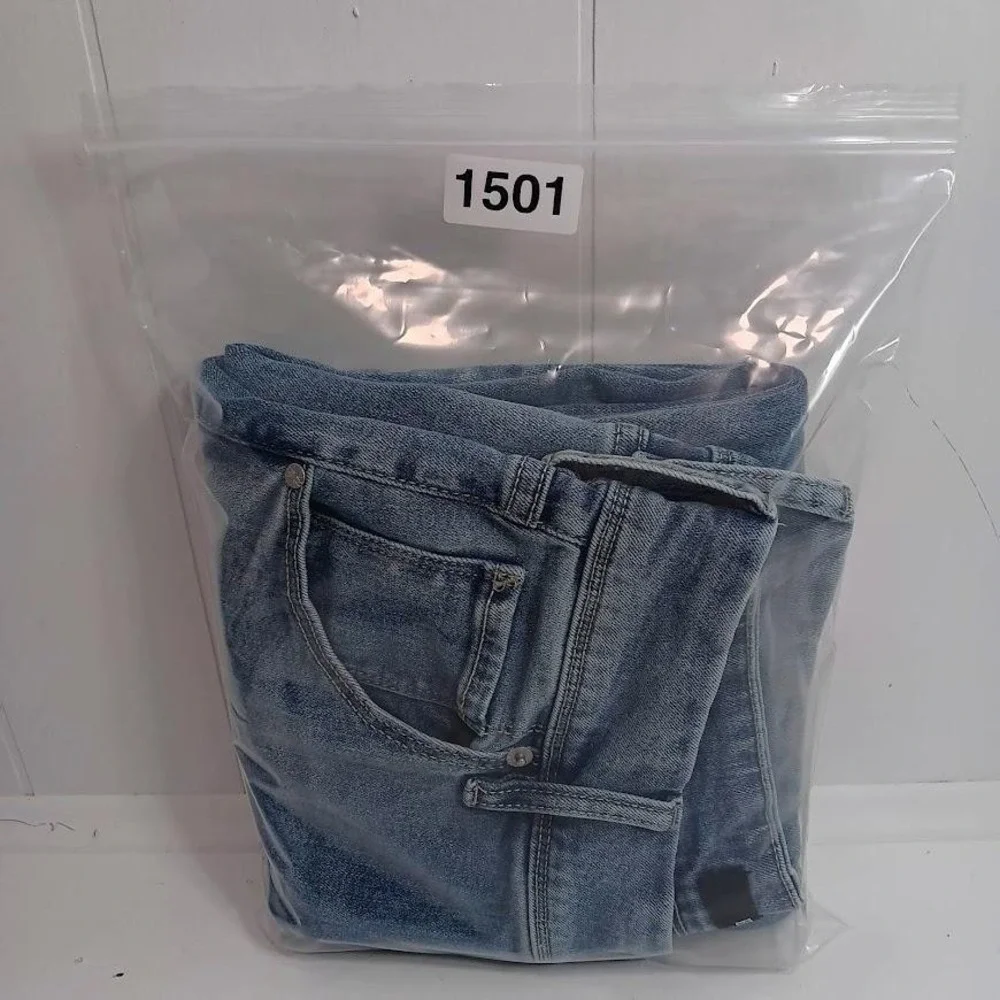 Hudson Jeans Womens 6 Blue Denim Straight Leg High Rise Double Button‎ Classic